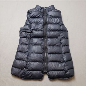 ROOTS Black Down Puffer Vest Zip Up Size Small